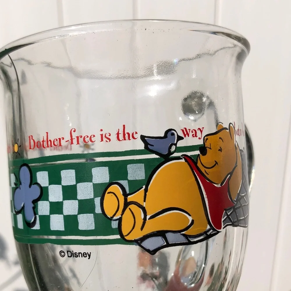 Vintage DISNEY WINNIE THE POOH Anchor Hocking coffee mug whimsical